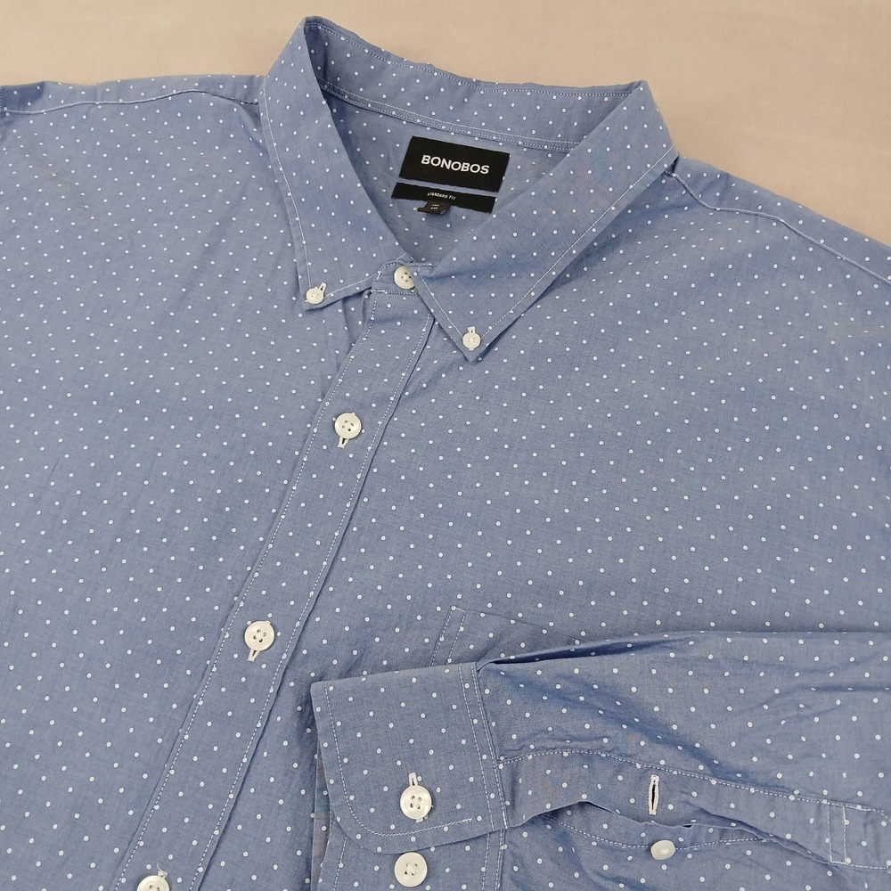 Bonobos 4XL Mens Shirt Button Down Long Sleeve Long Tall 4XLT 31x33 Lightweight